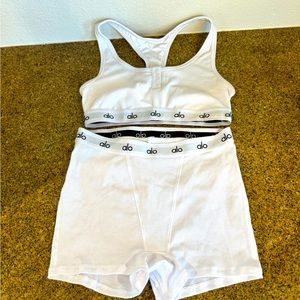 ALO boy shorts lounge set.